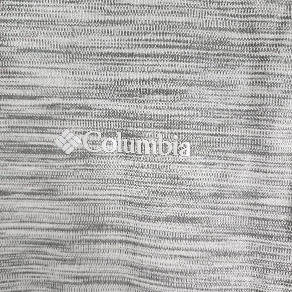 Men's Heather Gray Columbia Shirt Short Sleeve Performance Crew Neck Size M - Picture 4 of 11